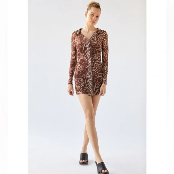 floral mesh mini dress Floral Mesh Mini Dress – Ruched Spaghetti Strap Mini